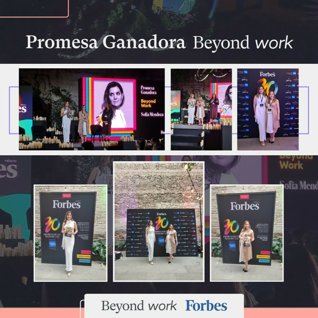 BeyondworkMx's tweet photo. El día miércoles 23 de marzo, participamos en el Foro Forbes para celebrar las 30 promesas de negocios 2022.

Estamos orgullosos de anunciarles que fuimos reconocidas como la promesa seleccionada con Mención Honorifica de mayor impacto social.

Nos orgul… https://t.co/YVjIzTo9Hq https://t.co/EI2bxINCa6
