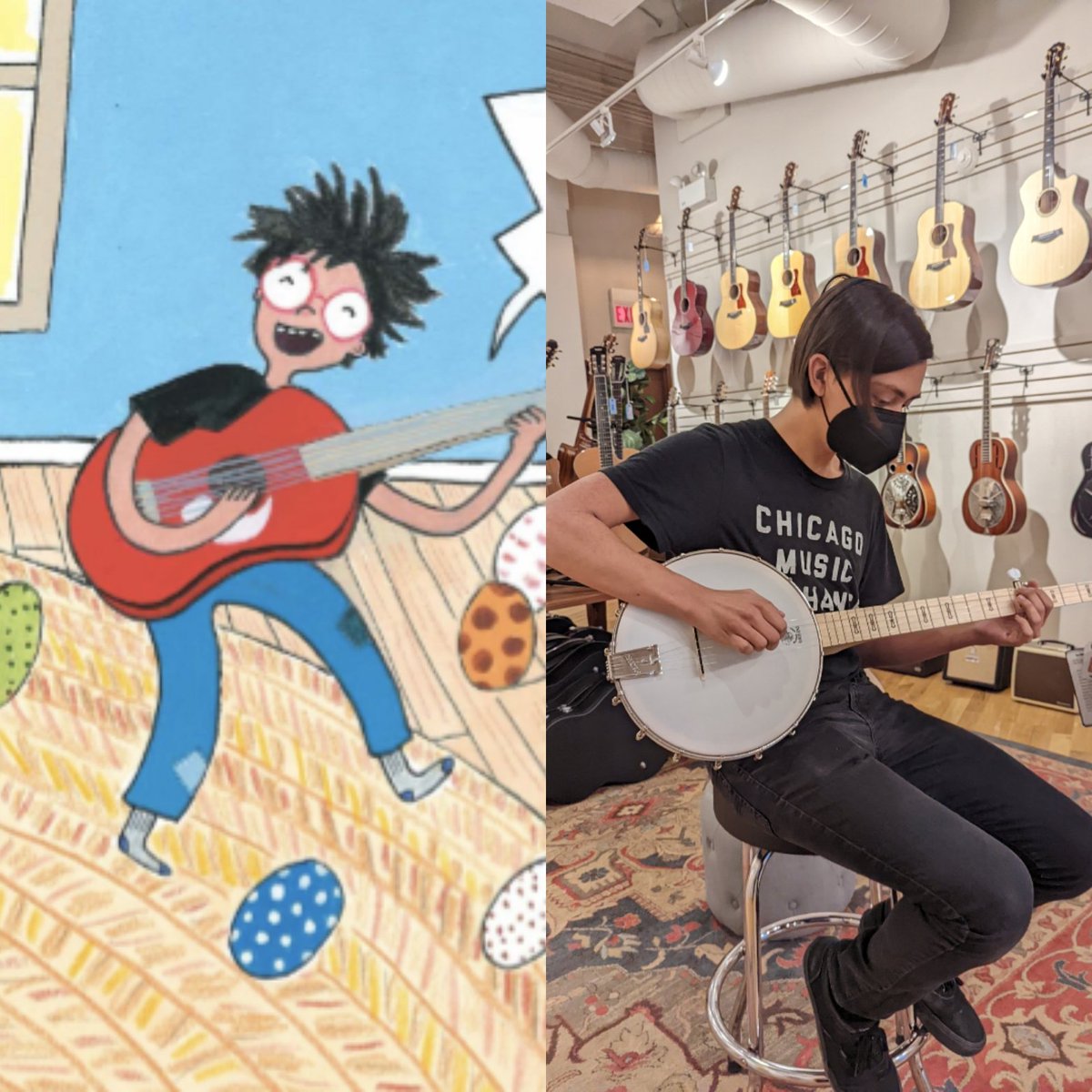 JenniferWagh's tweet photo. When life imitates art 🦖🥚 Eggasaurus Spring22 @Pb22Peekaboo @SCBWI_IL https://t.co/XmGK491hdW