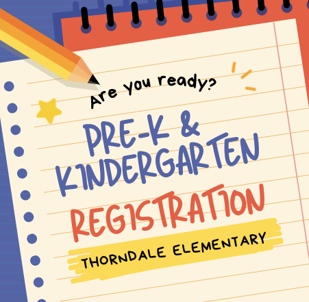 PreK and New Kindergarten Registration 
PreK and New to Kindergarten registration will be April 18 and 19 from 2 pm – 6 pm in the TISD Cafeteria. This registration is open to any one that will be new to TISD for the 22-23 school year.
thorndale.txed.net/34555?articleI…