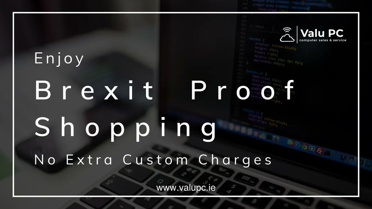Valupc's tweet photo. Here at Valu PC you can shop in confidence knowing that the price you see online is the final price you pay, no additional VAT or custom charges! 

💻 - https://t.co/haMCpp6ejG
 
#ComputerSales #Brexit #BrexitProof #VAT #VATCharges #Customs #CustomCharges #NoCustoms #CustomsPaid https://t.co/X7O8QMKfqV