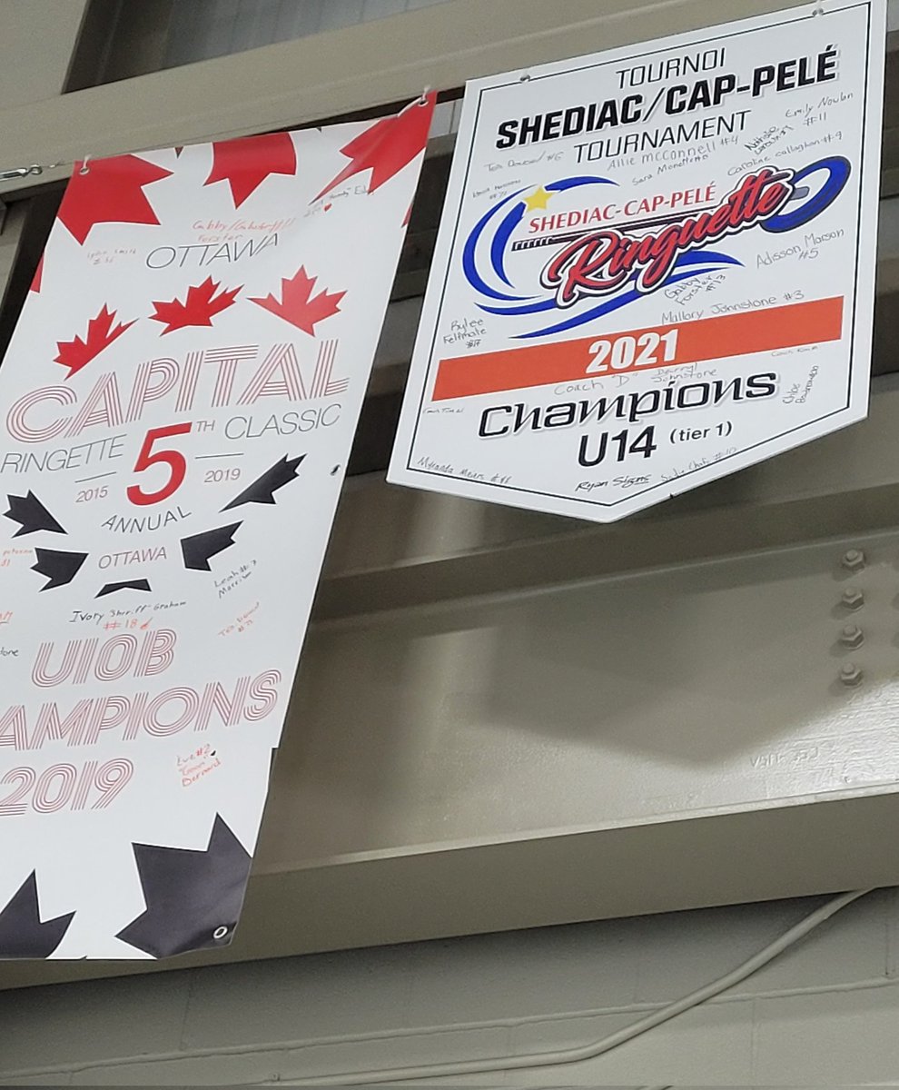 <a href="/FYRAStars/">FYRAStars</a> #ringette so proud to see our banner in the rafters to kick off provincials. Big win for u14 to kick things off. Thanks #Fredericton  for getting it up in a nick of time 👍❤
