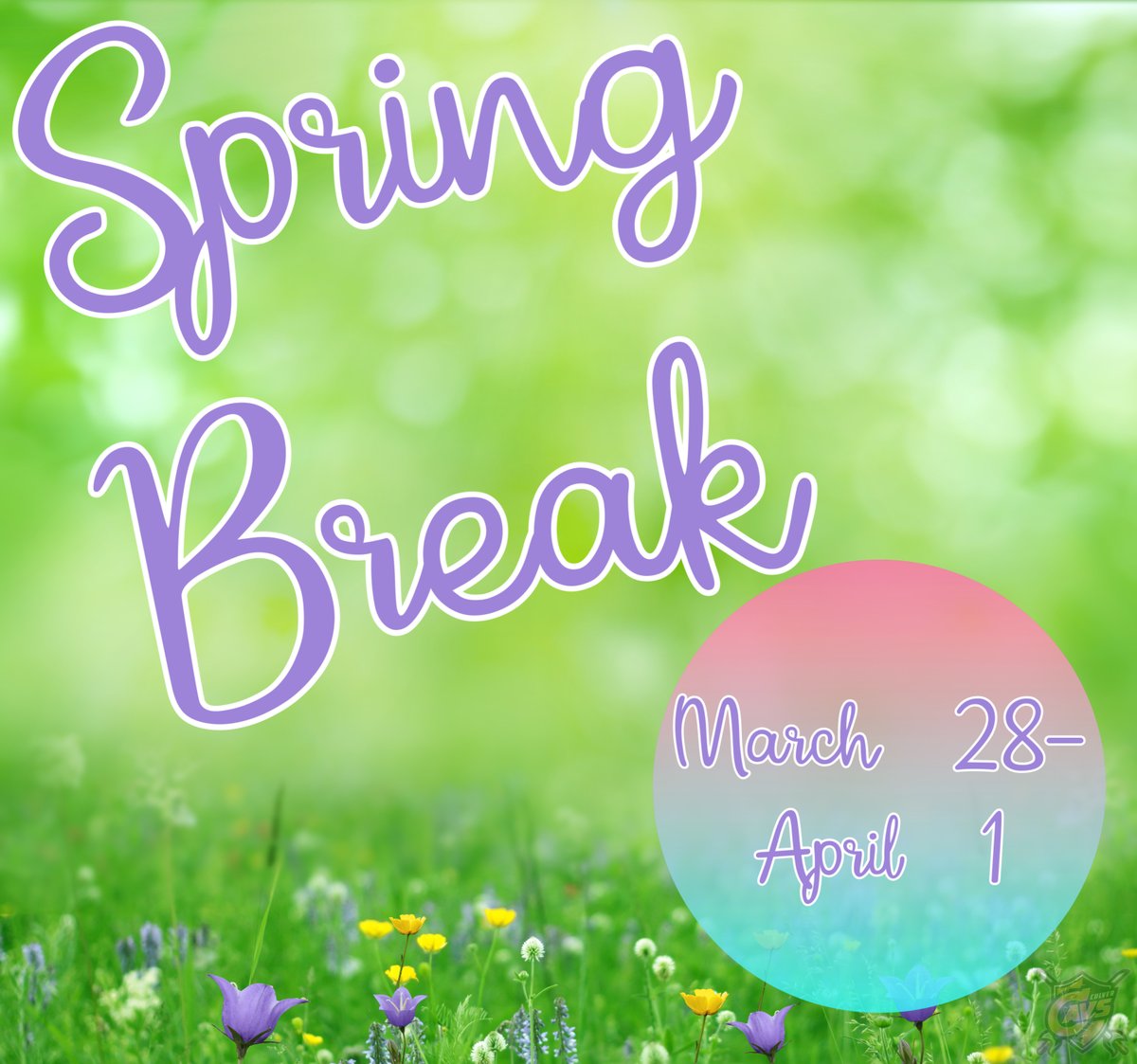 CcscCavaliers's tweet photo. We hope you all have a wonderful Spring Break and we will see you back on Monday, April 4th! 
.
.
.
#CulverCavs #SpringBreak #Vacation https://t.co/9Hdg1u9OX2