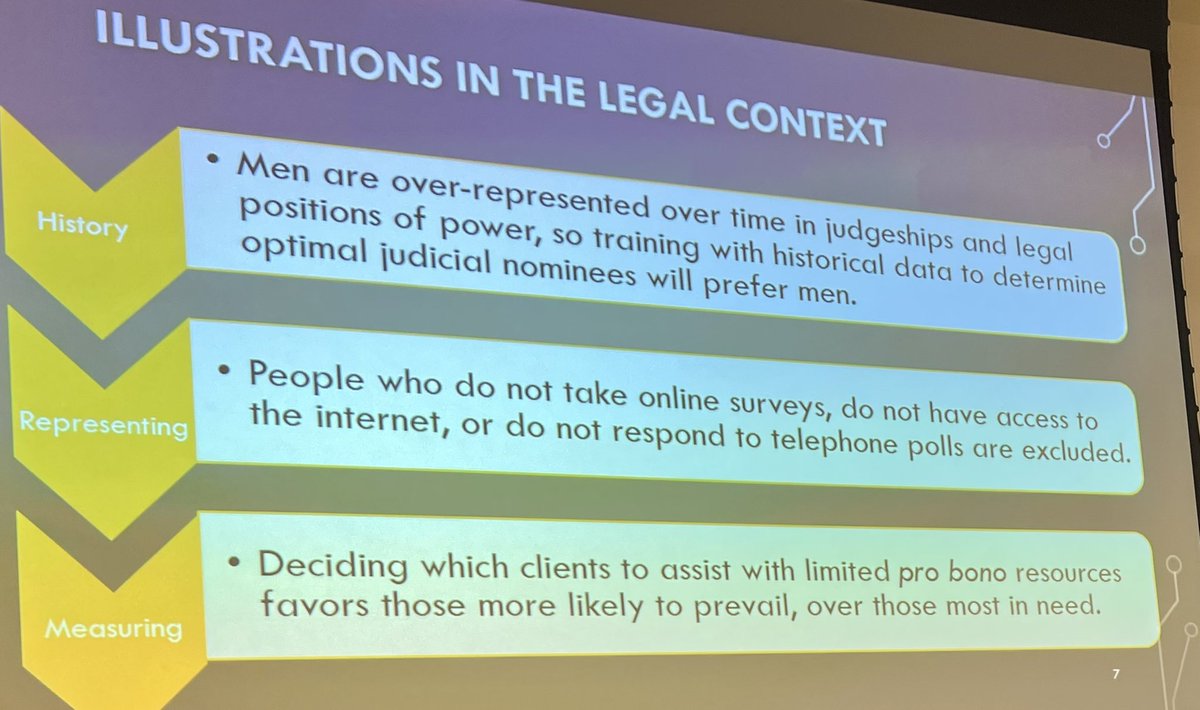 DanLinna's tweet photo. Professor Christine Goodman @PeppLaw providing a great overview of bias and discrimination challenges with AI systems at @nkuedu @NKUChaseLaw “AI and Law” Symposium. https://t.co/hWRwnbfyo2