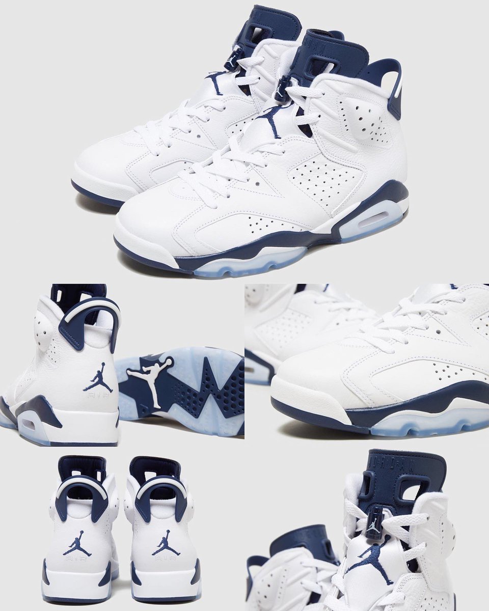 zSneakerHeadz's tweet photo. 2022 “White/Navy” Air Jordan 6 releasing May 11th. 🌊 https://t.co/QWHlvjO9yP
