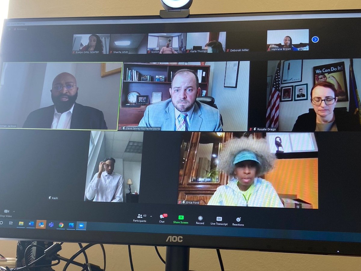 daveseeley430's tweet photo. I had the opportunity to represent @rochesterworks yesterday on an awesome panel, part of the #nyatepyouthlab. We discussed efforts across NYS to provide career and employment pathways to youth living in areas most impacted by gun violence. Thanks to @nyatep for organizing! https://t.co/oSO9wvlhQg