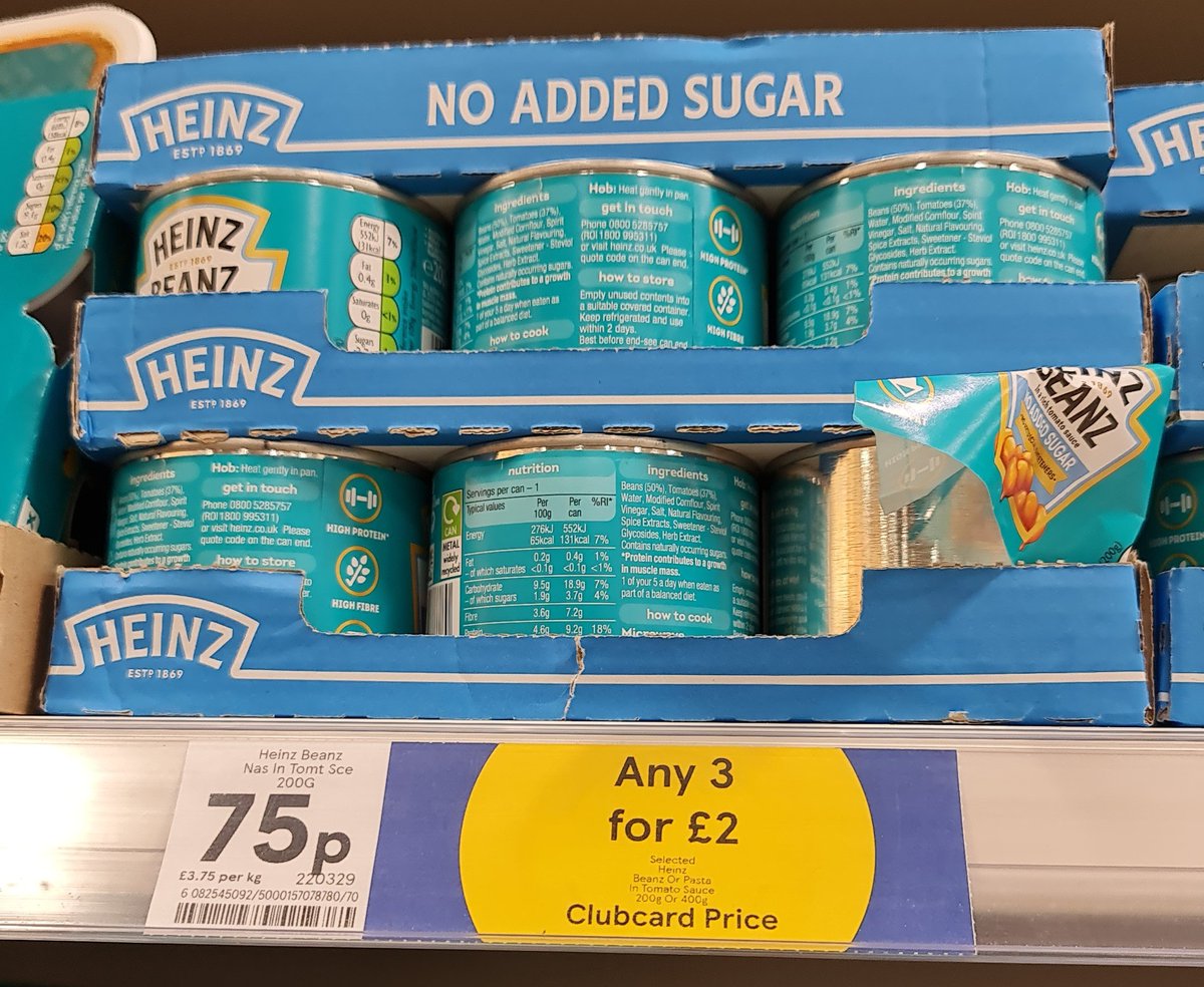 RobFlannigan's tweet photo. @MartinSLewis, in times like these with the #CostOfLivingCrisis ongoing. @Tesco are playing games with '#clubcard discounts' 
3 for £2 or 6ft down the aisle, 3 for £1.50.

How much are we getting #rippedoff? https://t.co/dcDD1CJ0zZ