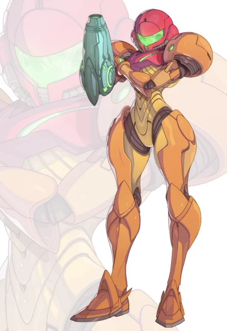 Samus from Metroid! I took a few liberties on this one. She's my main in Smash, so I spent a lil extra time on her :) #samus #metroid #edwinhuang 