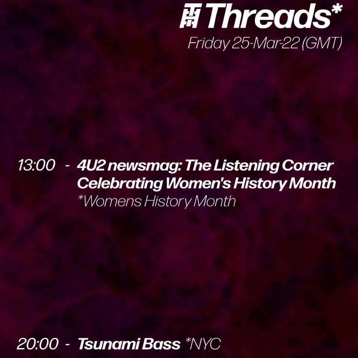ShiZaruZoe's tweet photo. If ya fancy a bitty๐๐ป #LiveFusion ๐บ๐ปbass culture ๐ pls do tune in to @threadsradio ๐ป 4p EST ๐บ๐ธ (20:00 GMT ๐) to catch our latest all original set produced & performed by @MorphousTsunami and we! ๐ถ ๐งต #ThreadsRadio ๐ก๐ถ ๐ #TsunamiBass #BigSpeakerBidness https://t.co/rjWWqy2kmG
