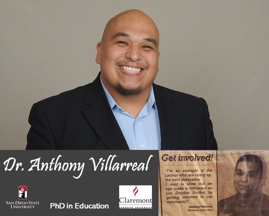 You were always destined to be Dr. Villarreal. Your impact on the community and the next generation is endless as you fulfilled this path that you envisioned for yourself as a brilliant, young soul. Congrats! <a href="/WBIndependent/">Woodburn Independent</a> <a href="/sdsucoe/">SDSU Education</a> <a href="/sdsujointdoced/">SDSU Joint Doctoral Program in Education</a> <a href="/CGUnews/">CGU</a> <a href="/PrezdelaTorre/">Adela de la Torre</a>