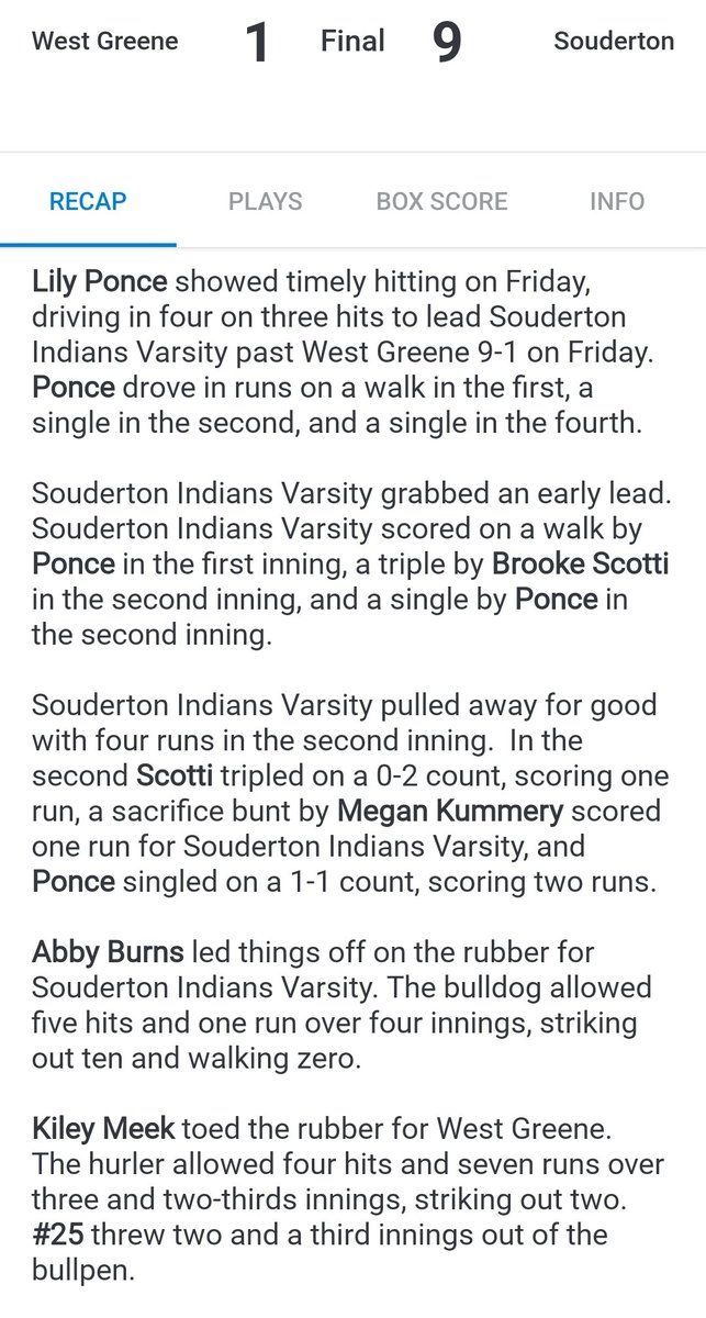 Souderton Softball tweet media