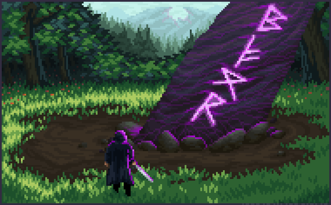 SoulSplicersNFT's tweet photo. "When the shards fell, they pierced through mountains and burnt villages to ash, leaving great scars on our world. At their centre, monolithic stones with veins of violet, humming with entrancing light. 

I dare not fault the gods but they cannot have meant for this to happen..." https://t.co/6FbV9itdhx
