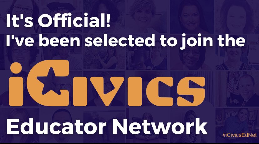 So excited to be officially part of the ICivics Educator Network! #icivicsednet
