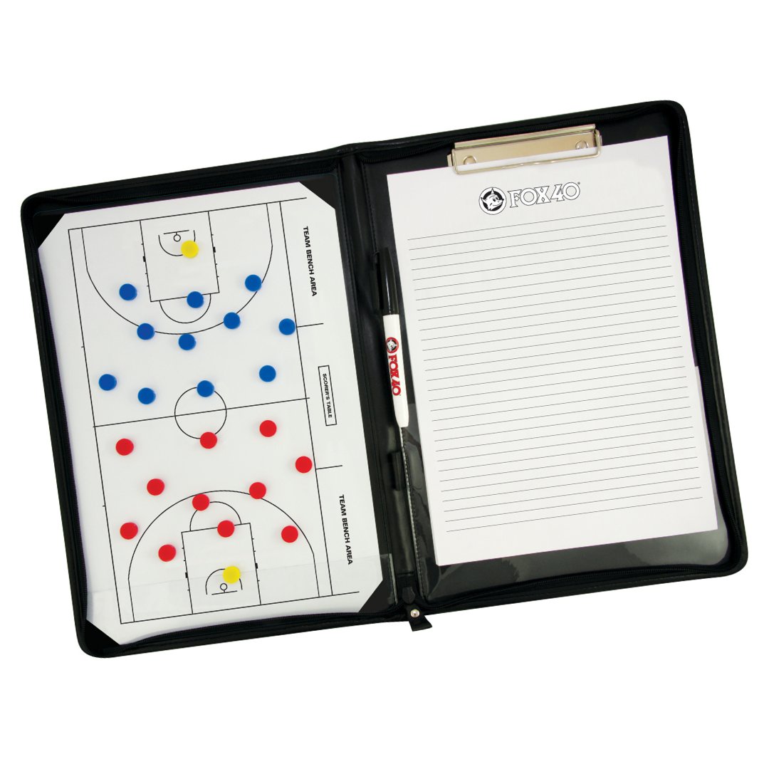 Always have your Fox 40 products on hand when you’re courtside. The Pro Magnetic Folder duals as both a magnetic and dry-erase surface on one side, with a notepad on the other. Available for Basketball, Football, Hockey, Soccer and Volleyball.