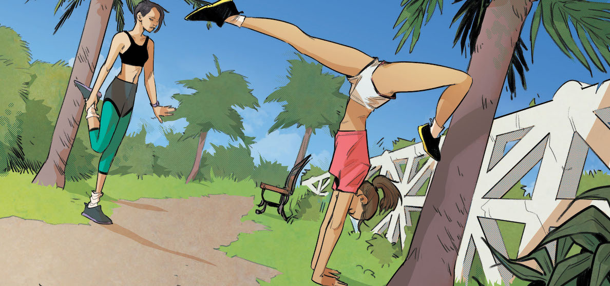 ComicsSoutheast's tweet photo. Maki and Isabella are doing stretches for their upcoming adventure in the Square One comic series. Back us now to find out what will happen next for them.
https://t.co/Vj4SzTJppX

#comics #kickstarter #crowdfunding #indiecomics #supportindiecomics #writerslife #indieartists https://t.co/KKgr1Go42Y