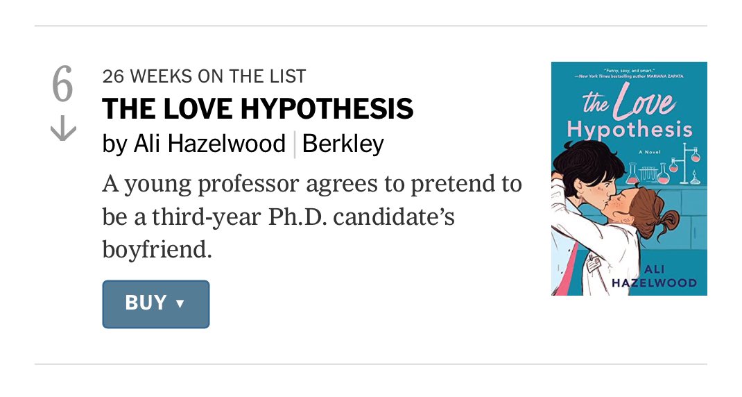 LoveHypothesis's tweet photo. Still going strong! 26 WEEKS on the New York Times Best Seller list 🔥 https://t.co/pFvsijOqU1