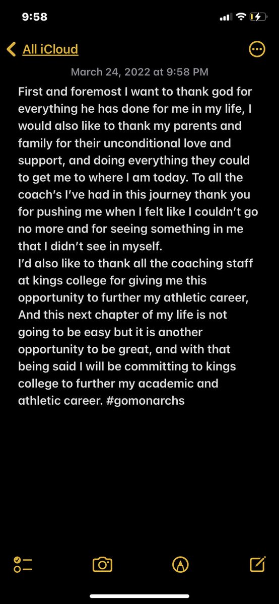 Enosh2x's tweet photo. 110% committed let’s get It @jeff_knarr @coachmulhern_ @Coach_Bantell @KingsCollegeFB https://t.co/d0CO2bIYZ9