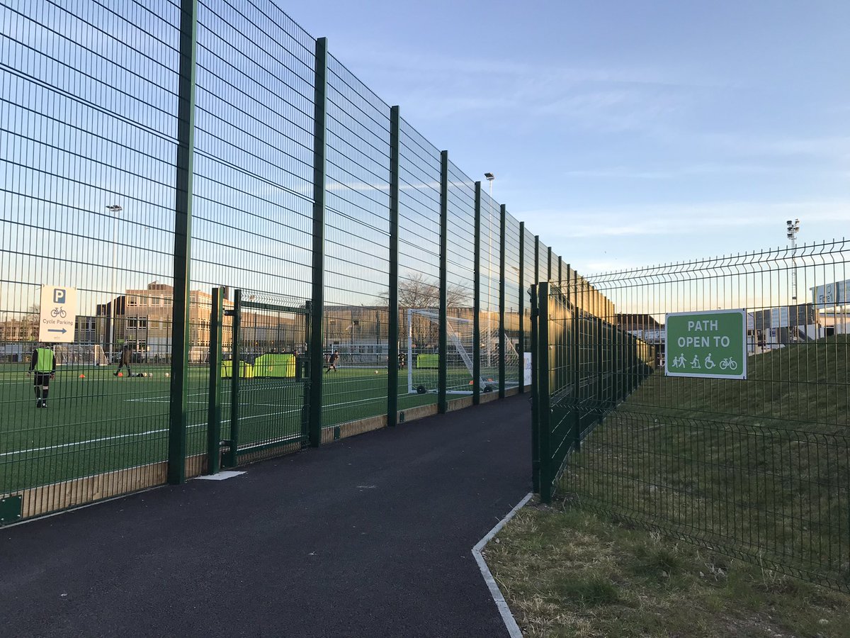 ElginSportsCT's tweet photo. We’ve also put up our new path/cycle park signage around the facility, to welcome and encourage all forms of environmentally friendly ways of traveling to the facility. We have ample space for users to secure bikes/scouters in our shelters funded by @CyclingScotland 🚴‍♀️🚴🚴🏻‍♂️ https://t.co/PtoJNNzZvz
