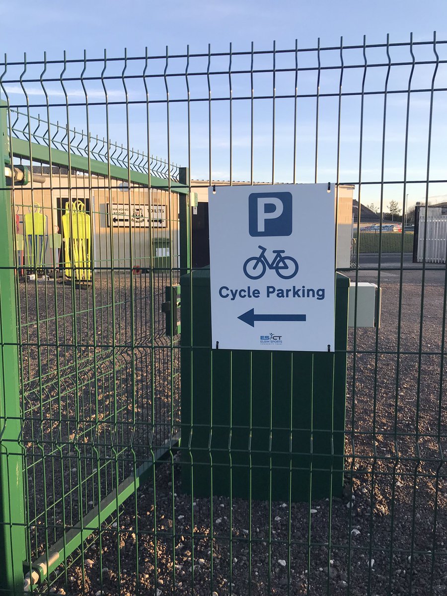 ElginSportsCT's tweet photo. We’ve also put up our new path/cycle park signage around the facility, to welcome and encourage all forms of environmentally friendly ways of traveling to the facility. We have ample space for users to secure bikes/scouters in our shelters funded by @CyclingScotland 🚴‍♀️🚴🚴🏻‍♂️ https://t.co/PtoJNNzZvz