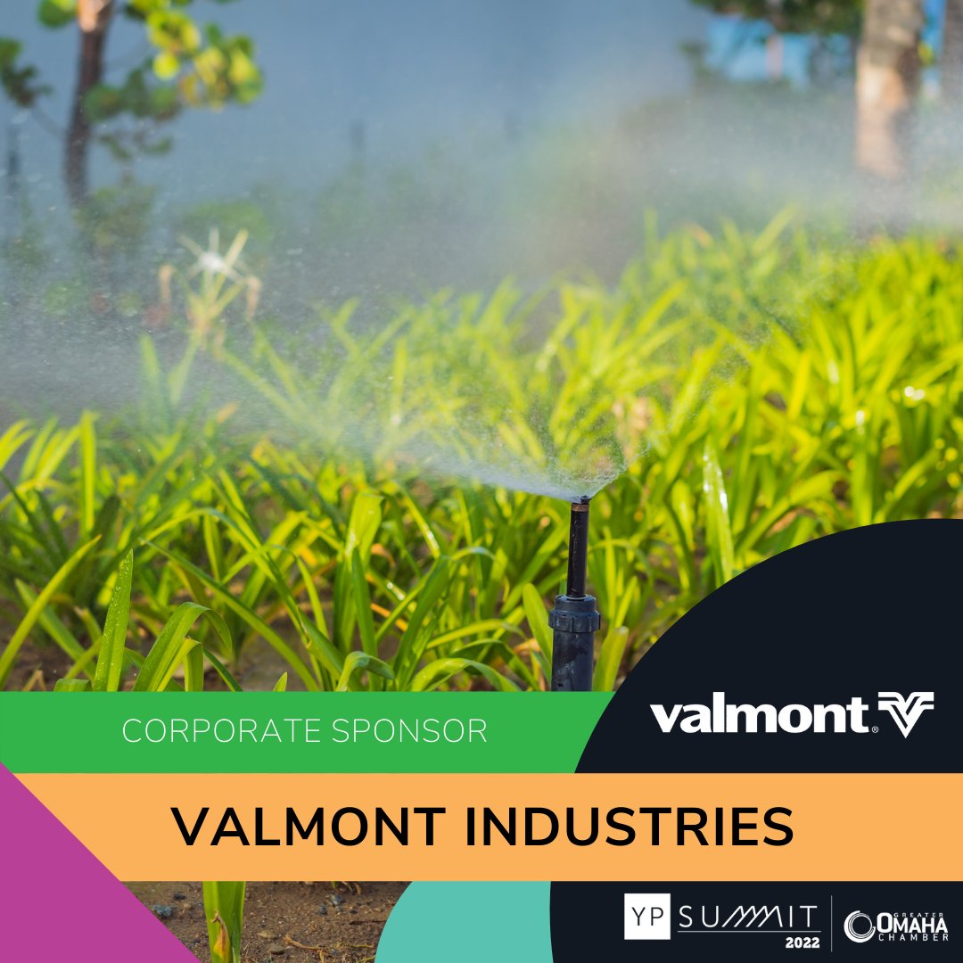 Valmont Industries, Inc. is a Corporate Sponsor for the 2022 YP Summit!!

Valmont connects the world thru solutions including lighting, utility &amp; irrigation services.

info: valmont.com 

#wesummitomaha #WeDontCoast #OmahaYoungProfessionals #middleofeverywhere