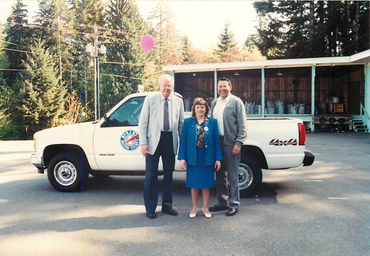 Debbie Knipschield (pictured center with two other former Mason PUD 1 managers) was the first female PUD general manager in Washington State. She served as Mason PUD 1's GM from 1988 to 1996 and had 30 total years of service to the PUD. #WomensHistoryMonth2022  #PublicPower