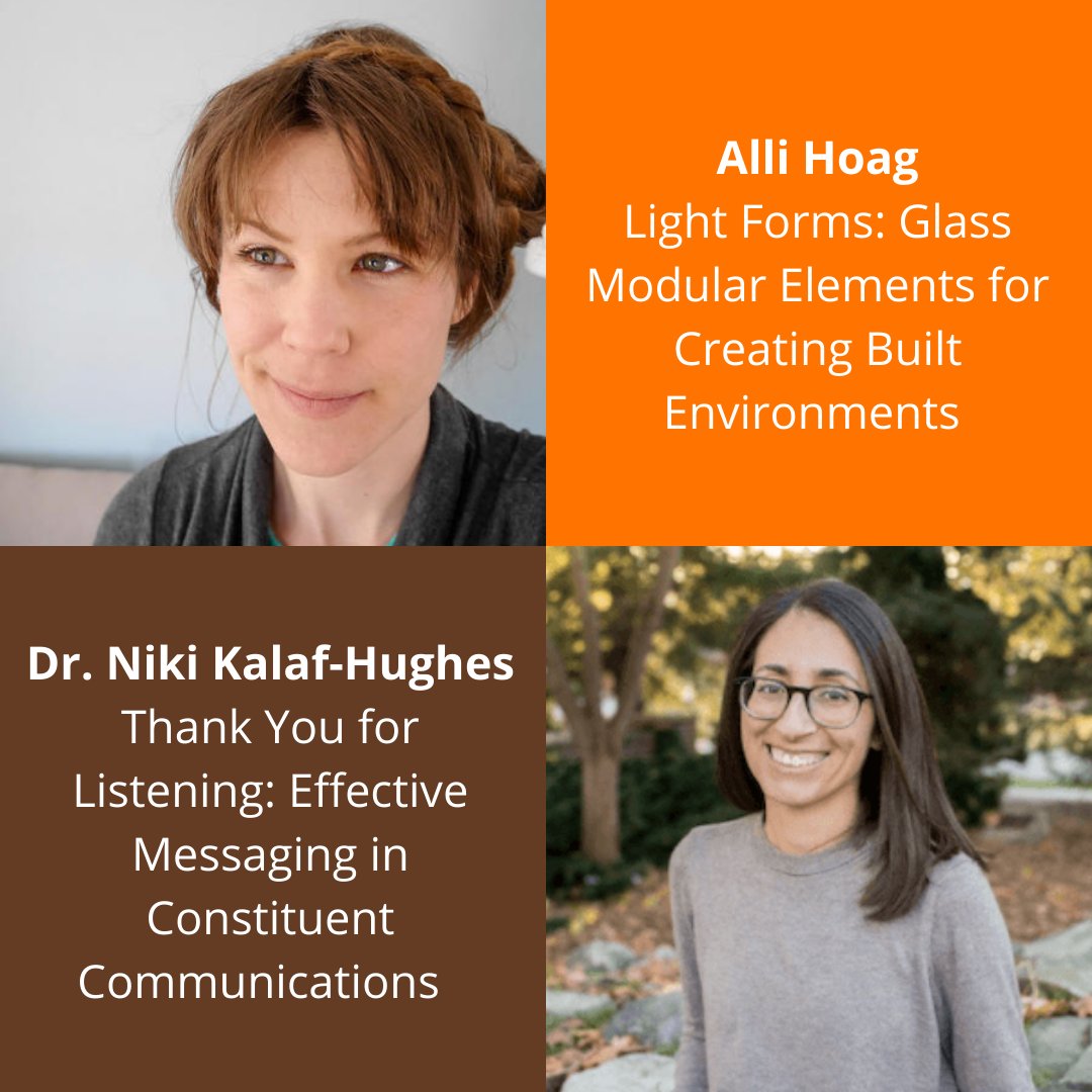 icsbgsu's tweet photo. Every semester ICS Faculty Fellows present their research to BGSU and the larger community. This semester Alli Hoag, assistant professor of glass, and Dr. Niki Kalaf-Hughes, associate professor of political science, will be presenting on their research! https://t.co/5lWn48b4UC