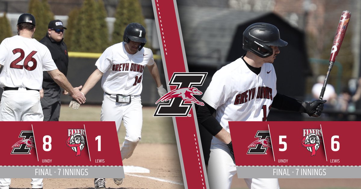 UIndyAthletics's tweet photo. ⚾️ | Day one final scores from Romeoville, Hounds split the doubleheader with Lewis. Xavier Rivas headlines game one with his 1⃣1⃣ K's to push his double-digit streak this season to five games 👇👇

🔗 https://t.co/0PQZeXbZSV https://t.co/MxYOmUOPDJ