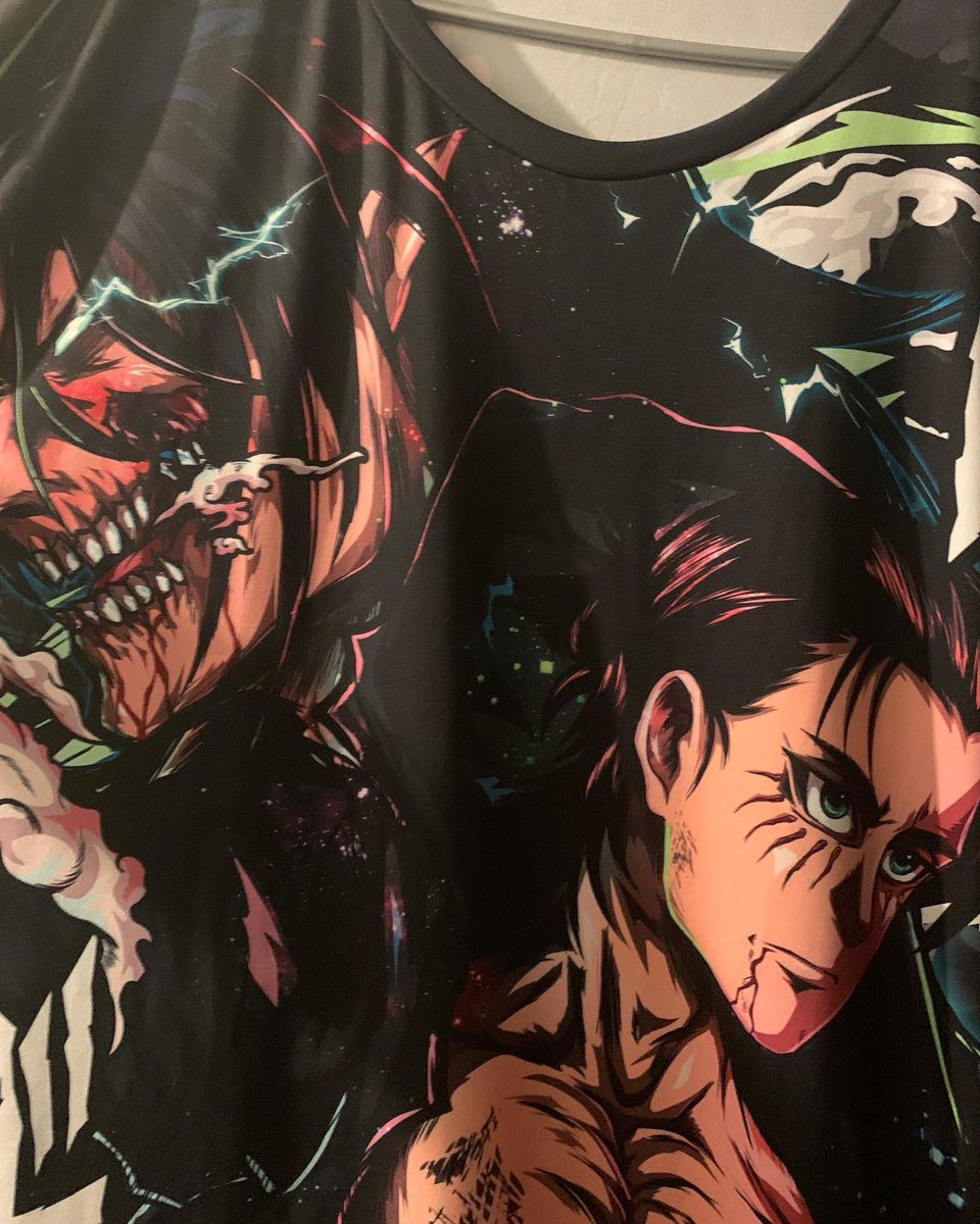 Twilight_Deacon's tweet photo. I got that new Anime drip!!! As always, Shirts by @vyrusgraphics #solo #nerd #anime #demonslayer #attackontitan #collection #fuckwhattheythink🖕 https://t.co/n92Sl82uHo