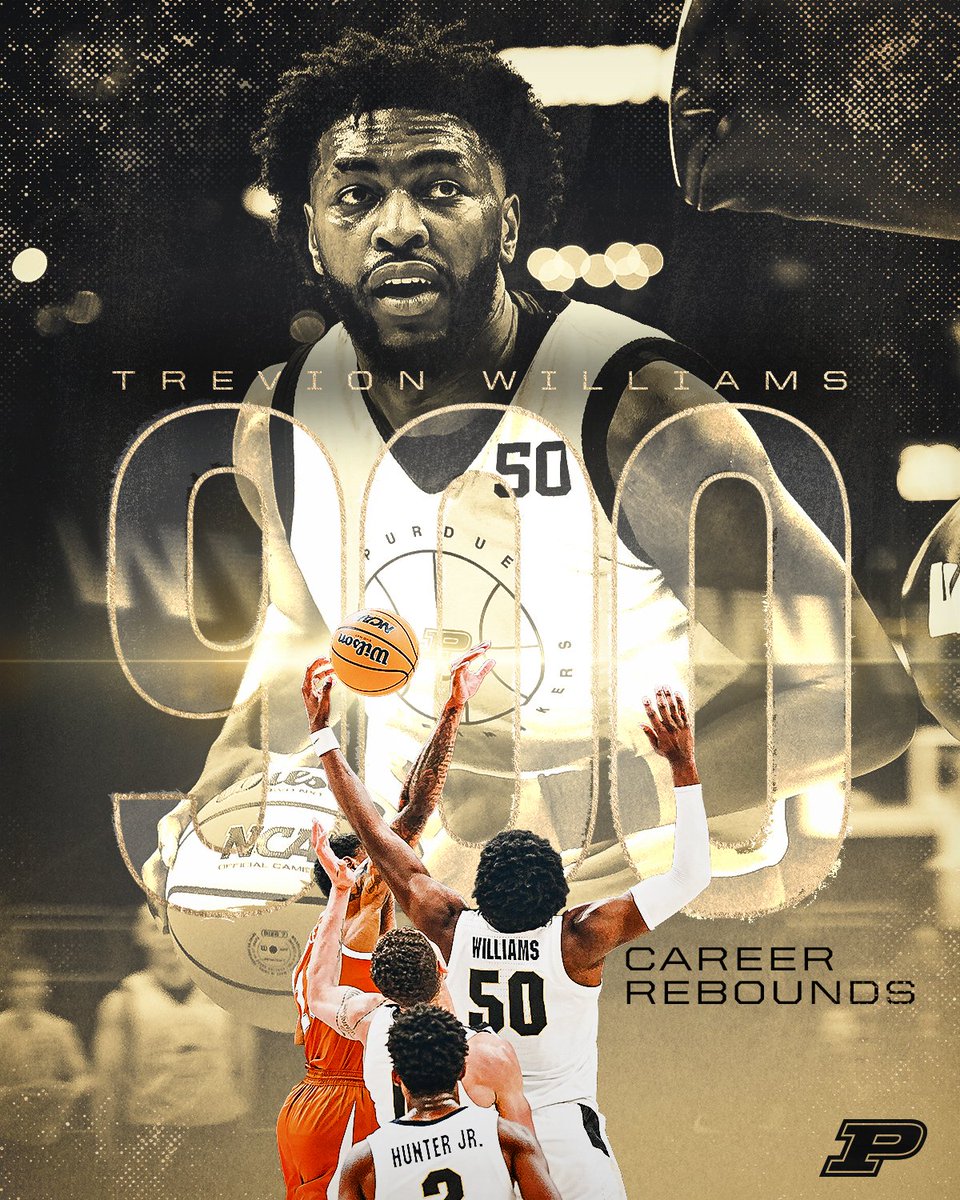 Purdue Men's Basketball (@boilerball) on Twitter photo 9️⃣0️⃣0️⃣
Career rebounds for <a href="/twill___/">Trevion Williams</a>.
4th player in Purdue history with 900 boards. 9️⃣0️⃣0️⃣
Career rebounds for <a href="/twill___/">Trevion Williams</a>.
4th player in Purdue history with 900 boards.