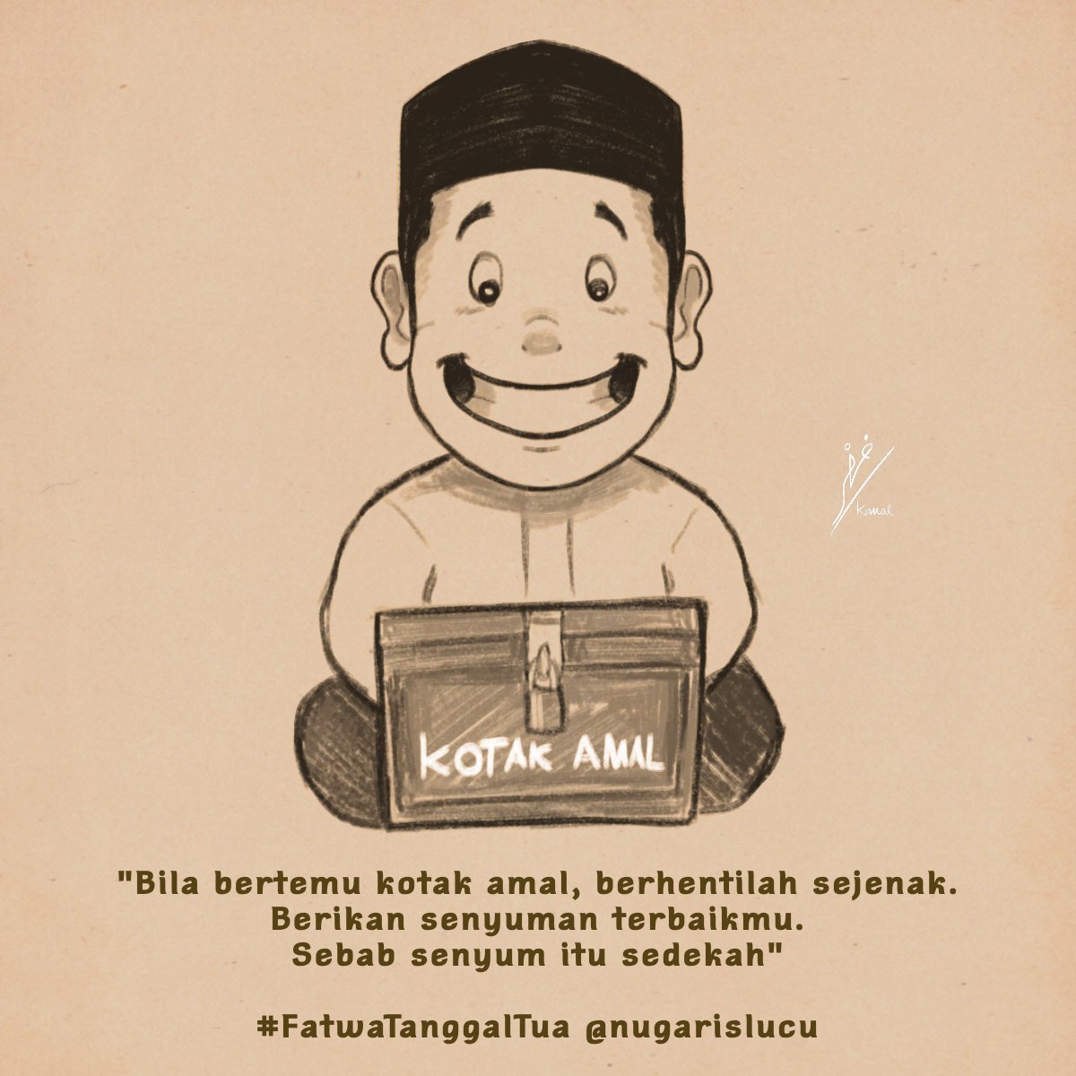 Fihrilkamal's tweet photo. Cuma sekedar mengilustrasikan #FatwaTanggalTua nya @NUgarislucu  . Nyiahahahaha
#Komik https://t.co/e8f5LPtXVZ