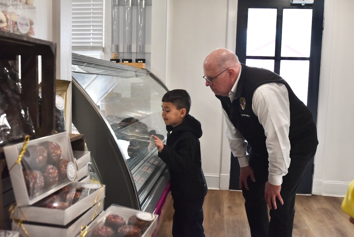 Three of the businesses we visited—Social Coffeehouse, Brügarden, and The Ice Cream Place—are recipients of funding from Project Restore, our $25 million economic initiative to revitalize vacant retail and commercial space.
