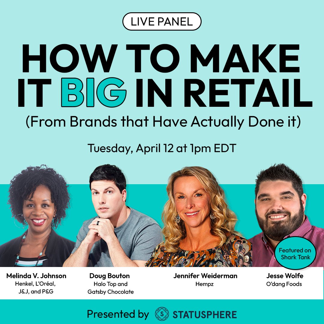 Wish you could get your big break in retail stores? 
 
We’ve invited major retail brands and experts to a virtual panel discussion where they'll share what it takes to make it BIG in retail.
 
Reserve your seat to the LIVE panel here: hubs.ly/Q016PhGw0