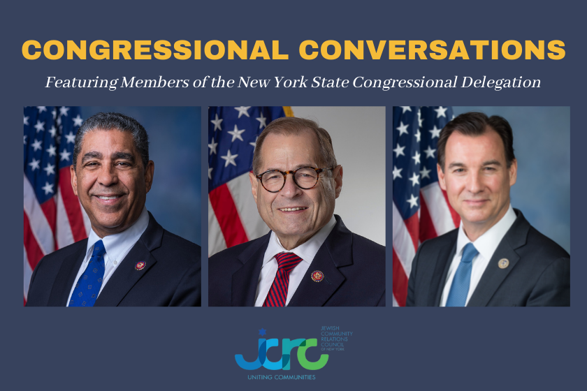 Join the Jewish Community Relations Council of NY's Executive Vice President & CEO Gideon Taylor as he speaks with @RepEspaillat, @RepJerryNadler and @RepTomSuozzi from New York's 3rd District.

Tonight at 7:00 PM on CH. 70 Optimum/ 2136 FiOS & online.

https://t.co/5m0T2VawOD https://t.co/osrER0zvzl