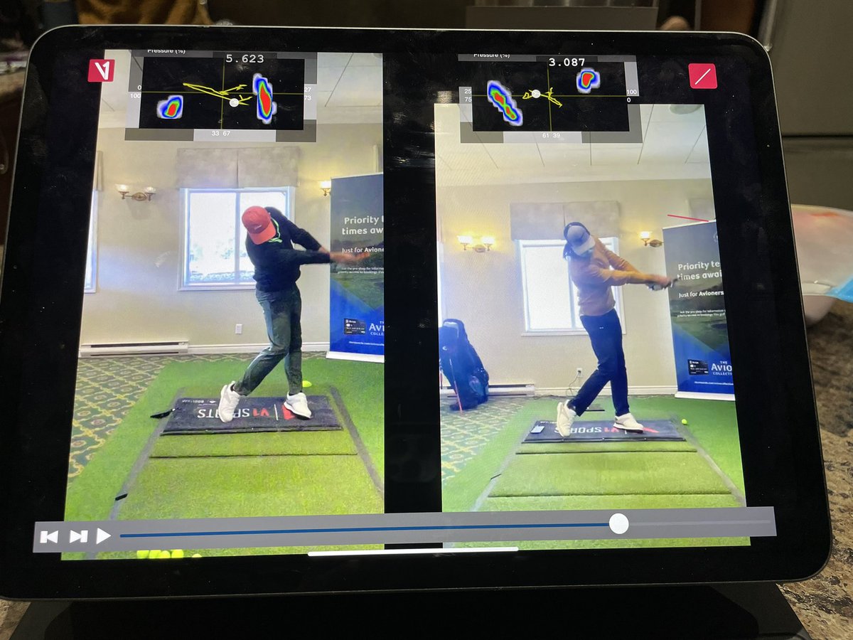 mcleodcpgapro's tweet photo. Check out the gains from this stud ball striker!  We’ve been working on backswing load and turn.  Love to see the gains at impact and follow through from getting better load in backswing!  2 sessions of good work, can’t wait to see the upcoming gains we get!! Before on the right https://t.co/ZISh1dYZ0t