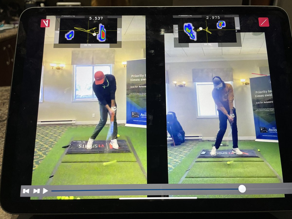 mcleodcpgapro's tweet photo. Check out the gains from this stud ball striker!  We’ve been working on backswing load and turn.  Love to see the gains at impact and follow through from getting better load in backswing!  2 sessions of good work, can’t wait to see the upcoming gains we get!! Before on the right https://t.co/ZISh1dYZ0t