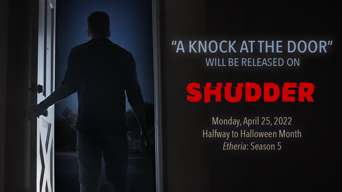 In one month, A Knock at the Door will be released exclusively on <a href="/AMC_TV/">AMC TV</a>'s <a href="/Shudder/">Shudder</a>, as part of their #HalfwayToHalloween month! Look out for it in <a href="/EtheriaFN/">Etheria Film Festival</a>'s Season 5 collection of female-directed horror shorts 💥💪🏻 #aknockatthedoor #shudder #amc