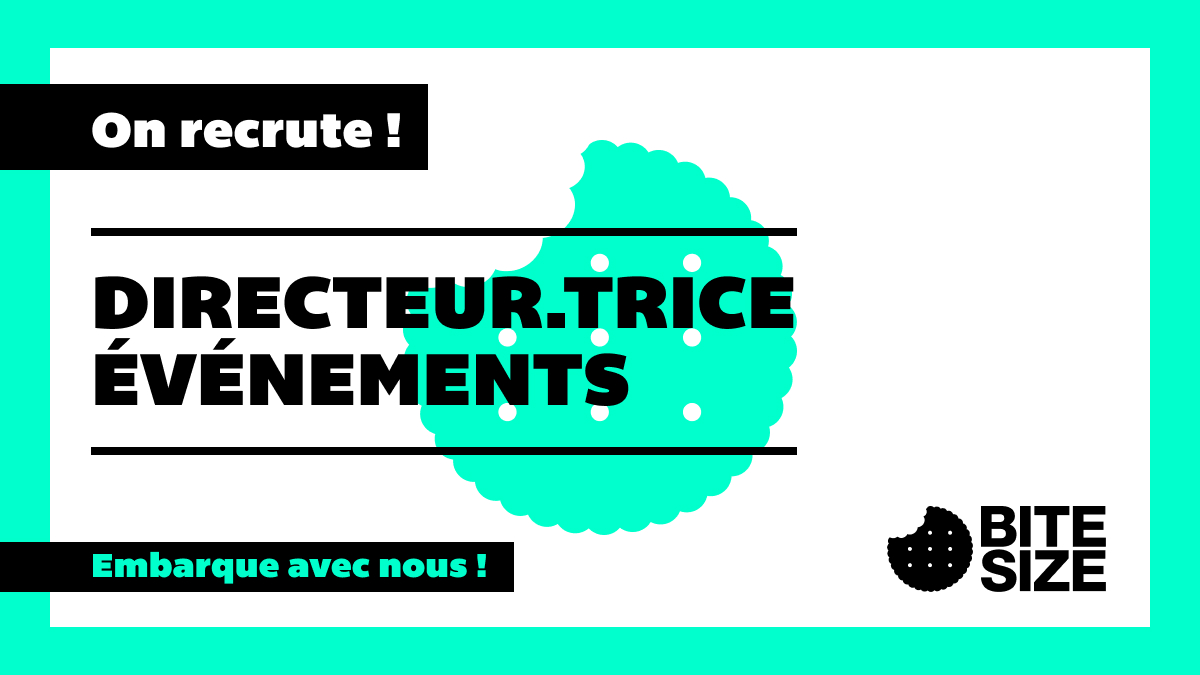 Bite Size est à la recherche d'un.e chef.fe d'orchestre passioné.e et aguerri.e pour diriger ses événements - dont le très beau festival Montréal en Fêtes!

Si ta créativité n'a d'égale que tes habiletés en planification, on veut te rencontrer : bitesizeinc.com/carrieres