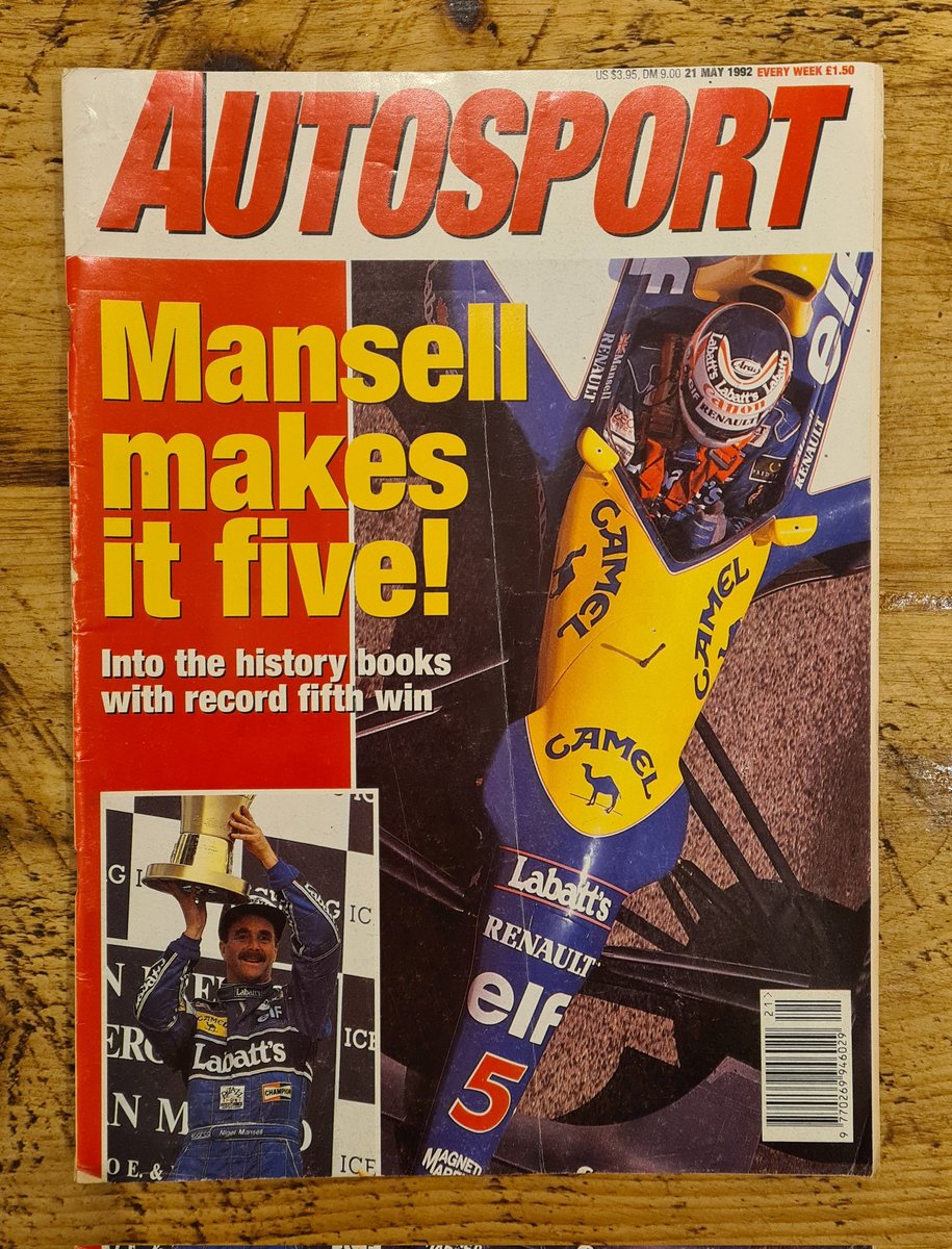 Old_Autosport's tweet photo. Enough negativity for one night.

Here's Our Nige bossing 1992. https://t.co/sPyTrav3Vs