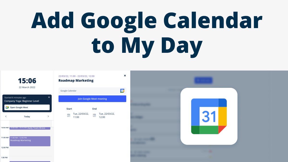 Connect your Google Calendar with Basaas to see all your events in My Day 🤩
#calendar #digitalworkplace #productivity