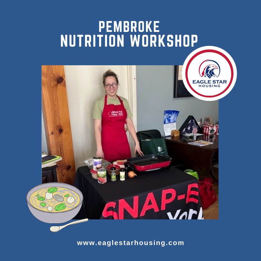 Did you know that our homes offer our Veterans nutrition and cooking classes? This nutrition workshop was hosted by Sarah from Cornell Cooperative Extension.She discussed nutrition for our Pembroke residents . Thank you Sarah! 

#veteranhousing #supportourvets #cookingclasses