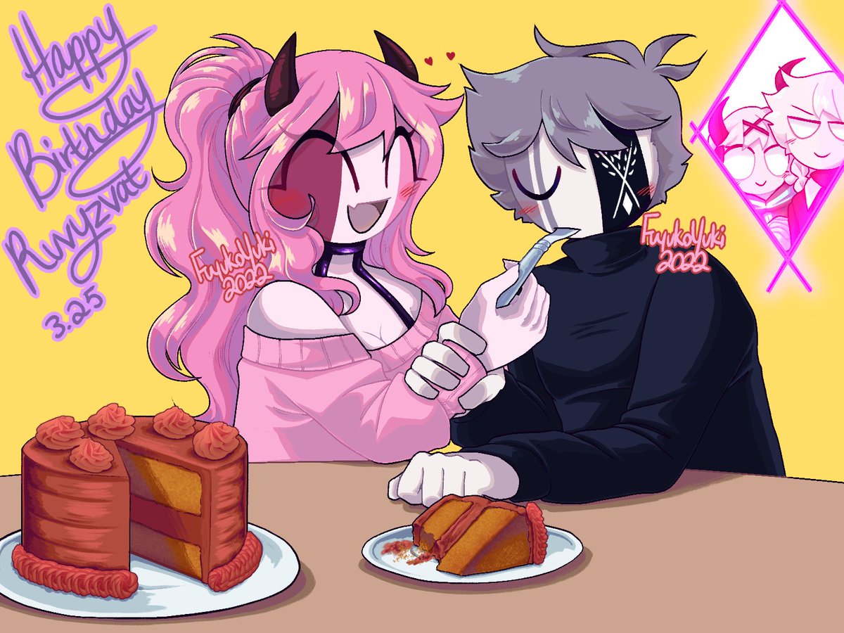 Fuyuko_Yuki's tweet photo. Happy Birthday Ruv!! Sarv baked his favorite spicy cake! <3

#midfightmasses #midfightmassesfanart #Ruvente #Sarvente #Ruvyzvat #selever #rasazy #HappyBirthdayRuv https://t.co/w6tcXVIbDK