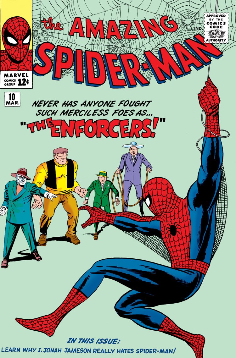 lastcomicshop's tweet photo. This month in #comicbook history: March 1964 saw #Spiderman square off against The Enforcers for the first time! Yes! Watch out #GreenGoblin, #DoctorOctopus! How can you hope to compare to the merciless #FancyDan &amp; #Montana ?!? https://t.co/SCW85C60wQ