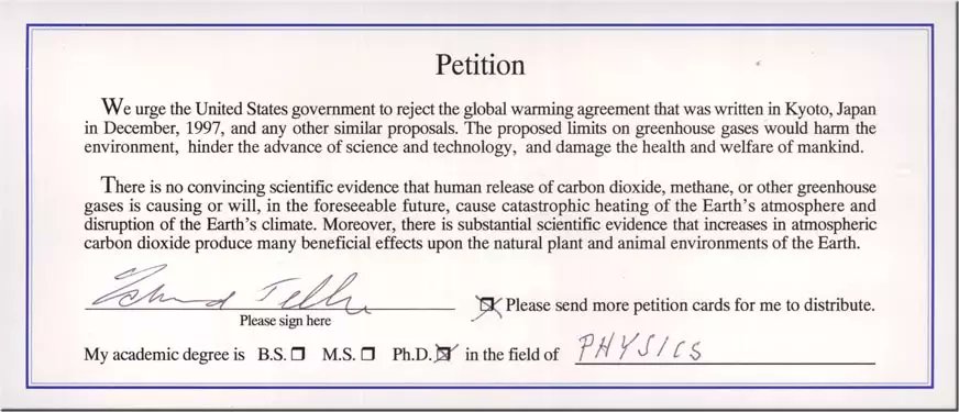 2️⃣ Konuya girmeden önce 32.023 bilim adamın  imzaladığı belgeyi görelim. Bu belge özetle C02 nin  küresel ısınma ile bilimsel bir  bağlantısı olmadığı ve  C02 azalırsa, insanlara  ve tüm bitkilere zarar geleceği için hükümeti küresel ısınma anlaşmasını reddetmeye çağırmıştı.