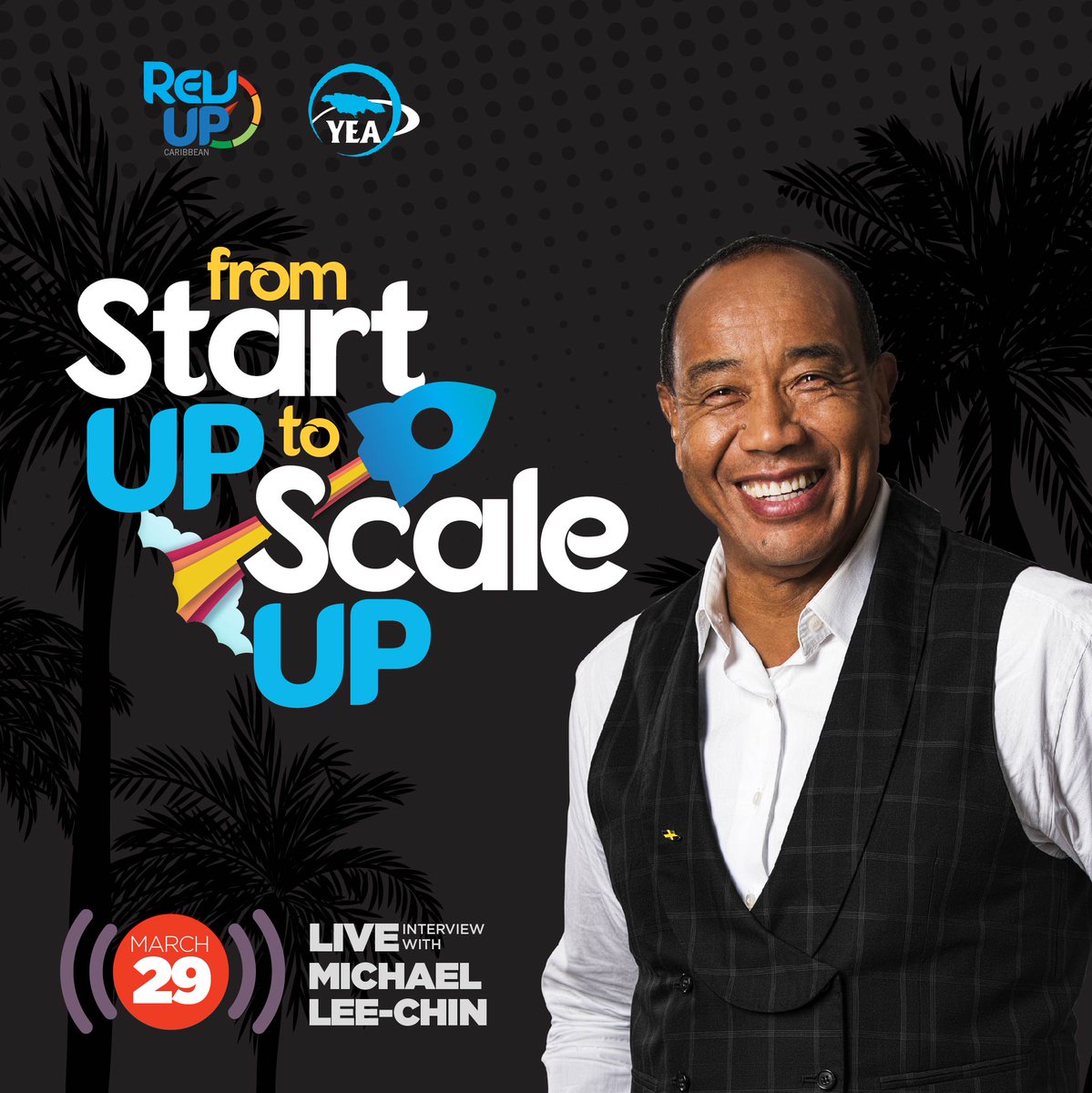 Join us LIVE on March 29 to learn how billionaire <a href="/michaelleechin/">michael lee chin</a> went #FromStartUptoScaleUp! 

We have partnered with <a href="/revupcaribbean/">RevUPCaribbean</a> to launch #FromStartUptoScaleUp podcast. This is the 1st of many, you don’t want to miss this opportunity!

link in bio to RSVP!
