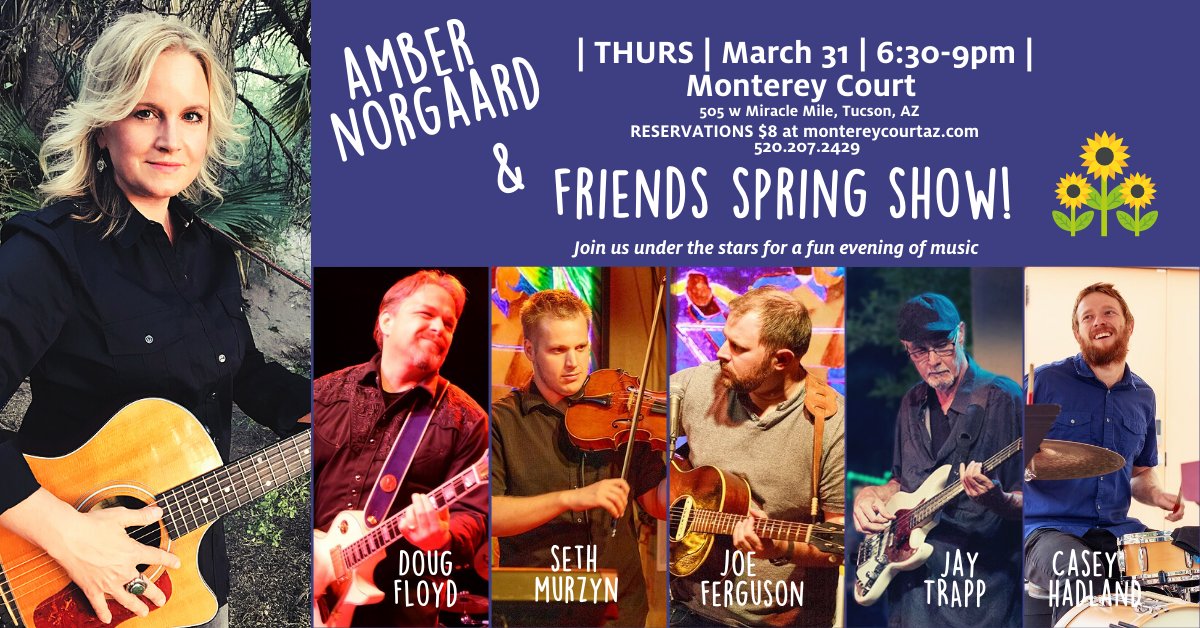 Gearing up to play w/ this crew next Thursday. It's gonna be fun! Join us at Monterey Court in Tucson, 3/31 6:30-9p.