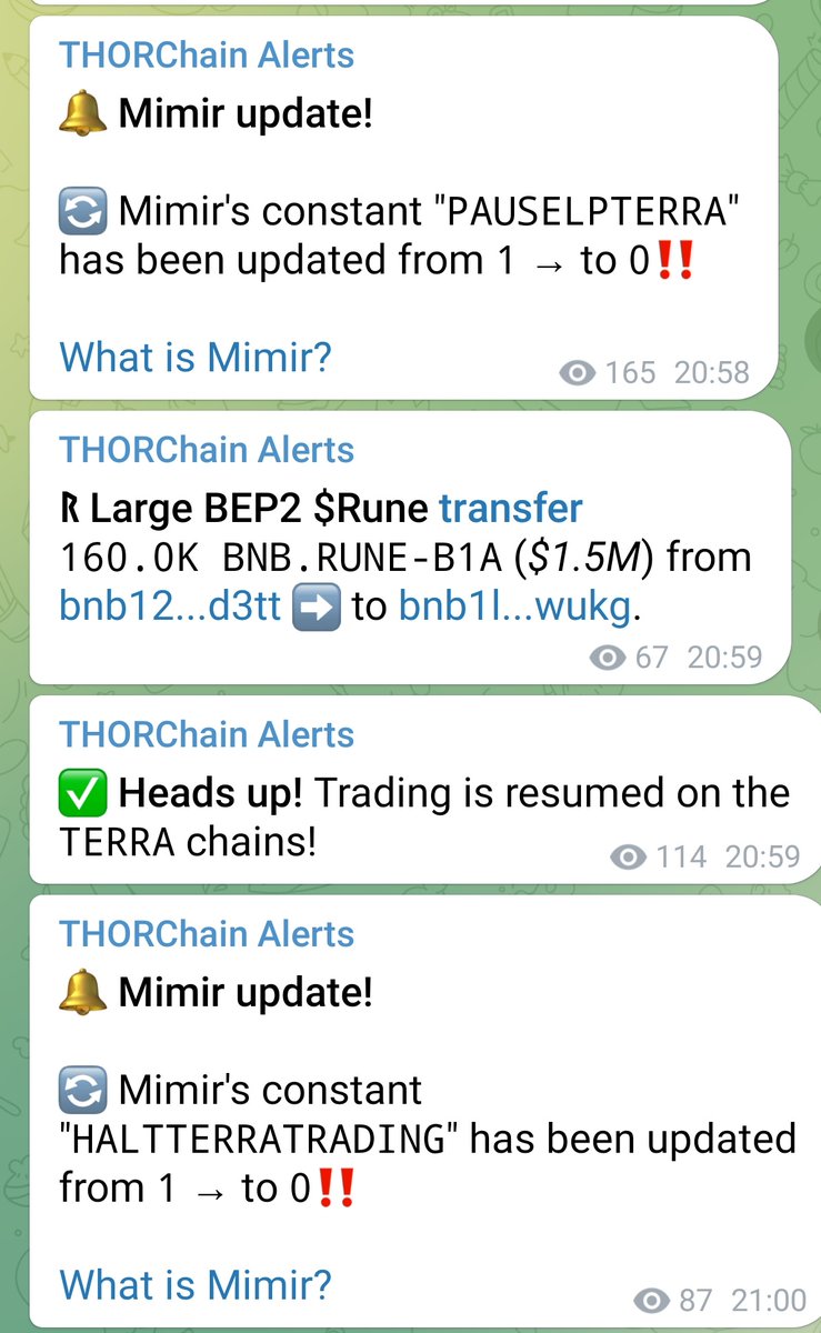 panorCT's tweet photo. It's finally here. $RUNE 🤝 $LUNA on @THORChain 

This is really big. Let's see where we go from here https://t.co/HGfIhBDhvB