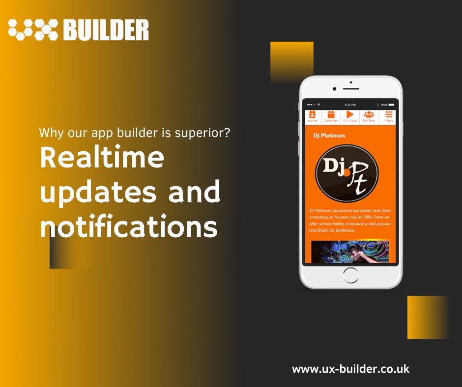 ux_builder's tweet photo. You still need an iOS mobile app builder? 
UX Builder is there to help you build an app with Realtime updates and notifications! 
More info on https://t.co/qzSI4fn2bo https://t.co/Ue97SenkXU