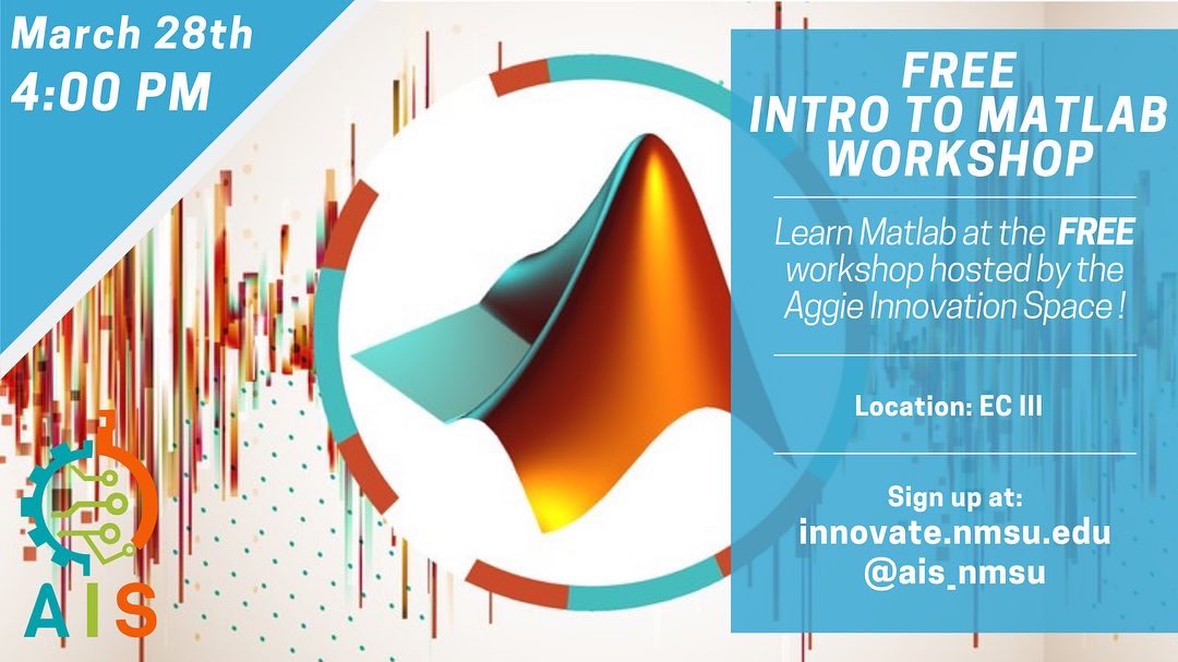 ais_nmsu's tweet photo. Here are the workshops happening next week! Attend to receive free AIS t-shirts and NMSU water bottles! These workshops are free and open to everyone. We can’t wait to see you there! https://t.co/g8b9ur6FEZ