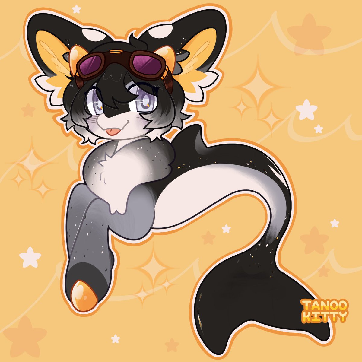 my half of an art trade with <a href="/strabii/">strabi 🧭 moved to bsky</a> ! 
her character ash as an orin :]

#digitalart #arttrade