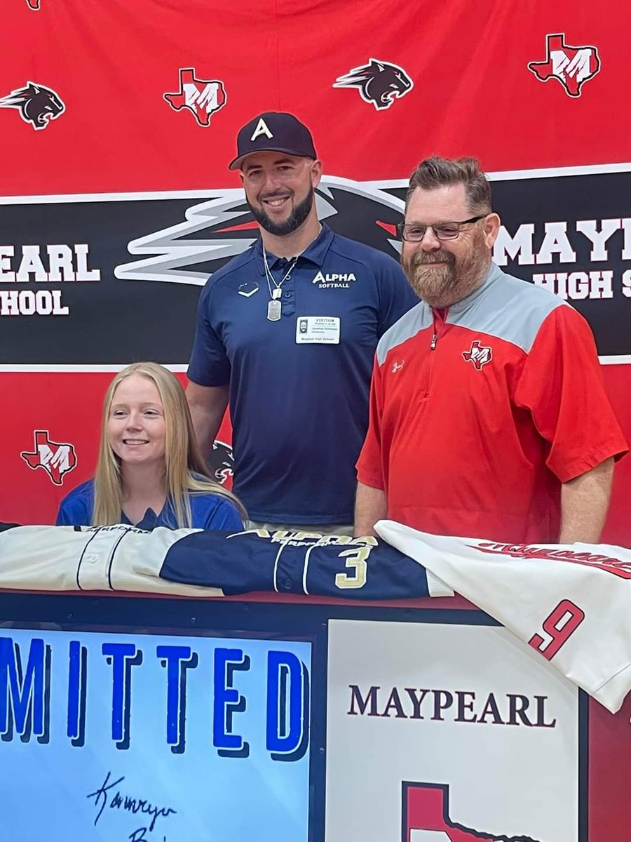 Grishman27's tweet image. So very proud to be there for Kam's signing ceremony. She is my first athlete to sign to a college. I know she will do great things at Culver-Stockton College. Thank you, Kam for your trust in me as a coach and your loyalty to my program. I'm so happy and proud of you.
#BeAnAlpha