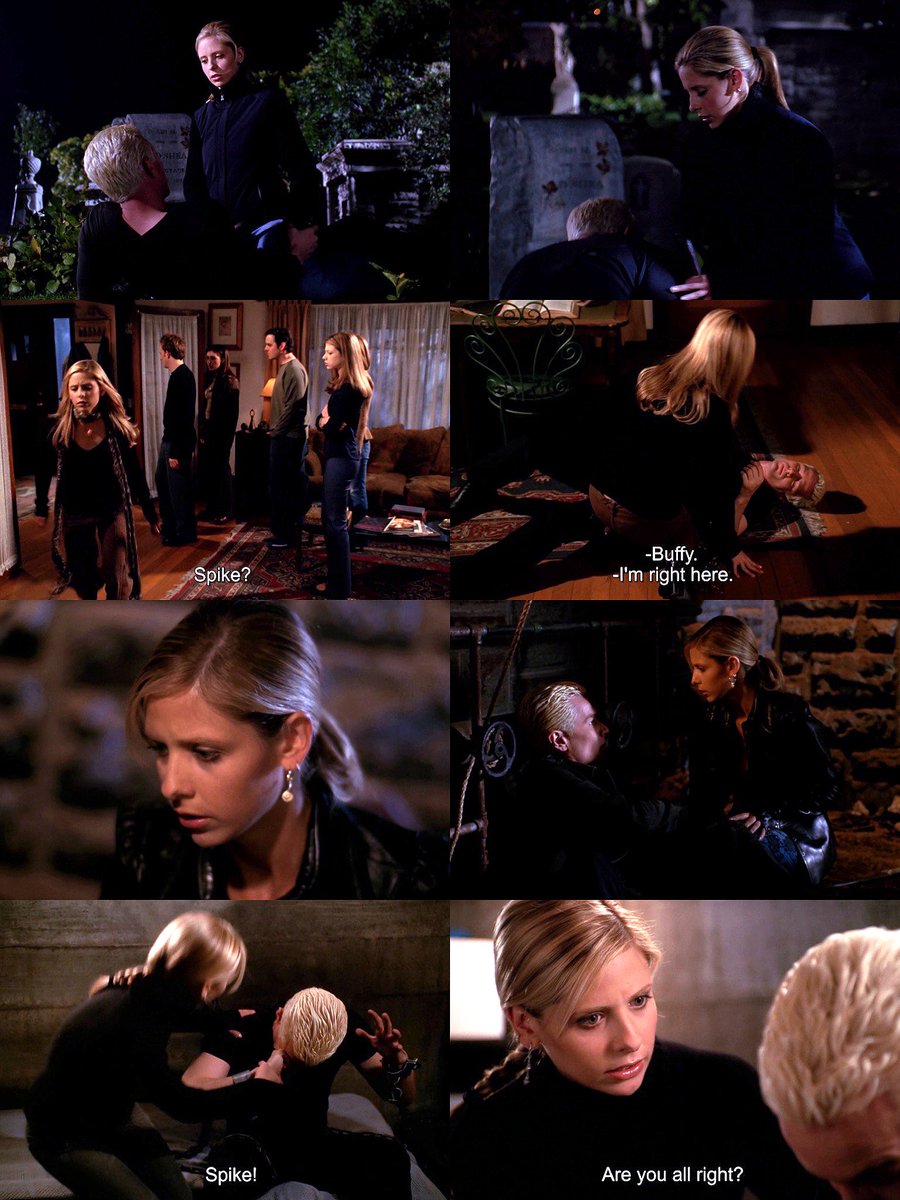 buffy: ”why does everybody in this house think i’m still in love with spike?”

also buffy, in front of everyone: